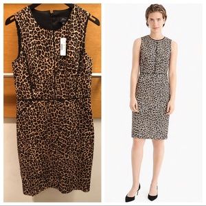 J crew sheath dress in Leopard Print, Sz 6